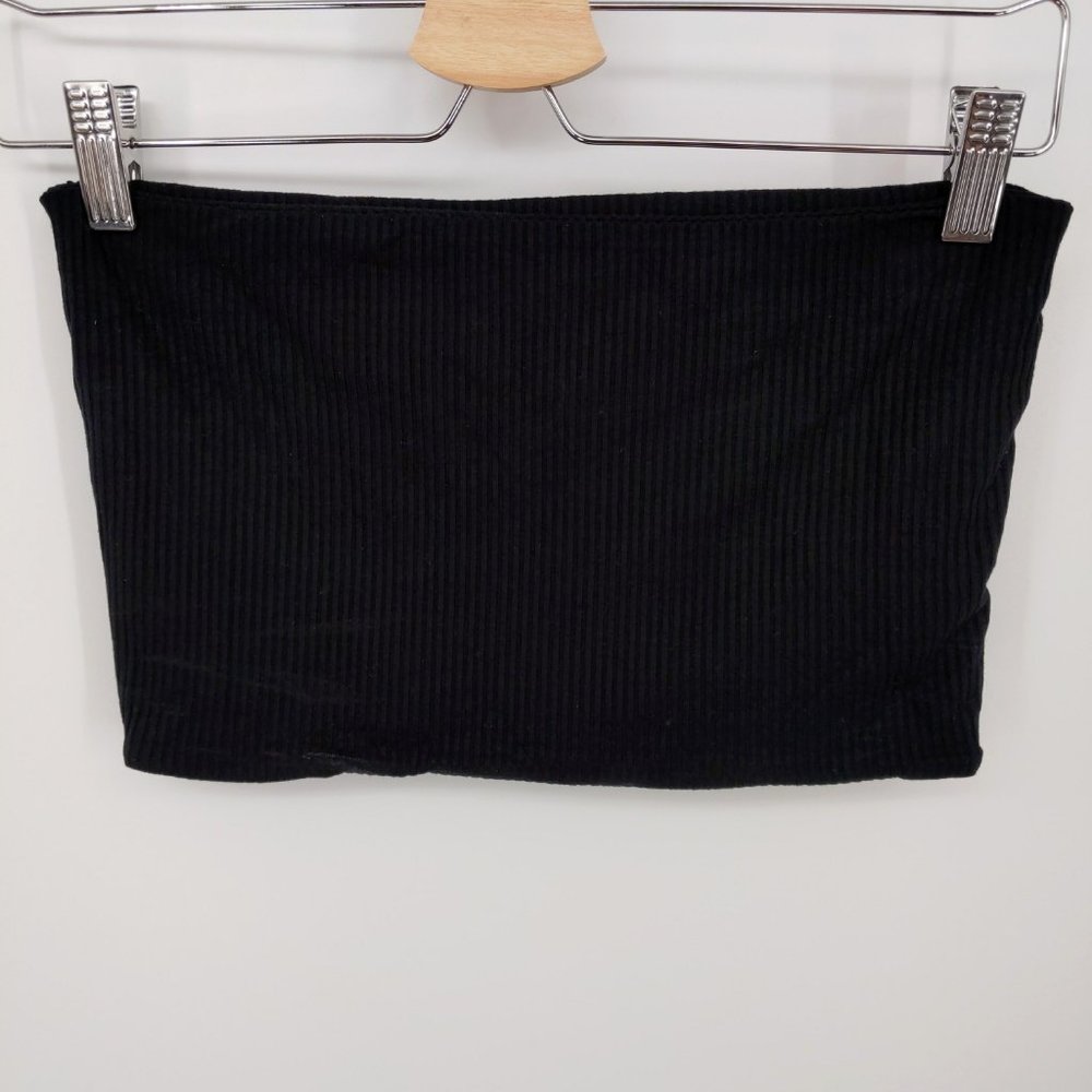 3 for $15 Topshop Black Ribbed Tube Top - Picture 2 of 5